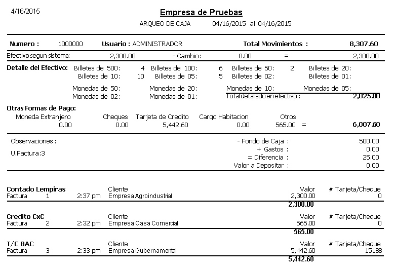 arqueo de caja 12