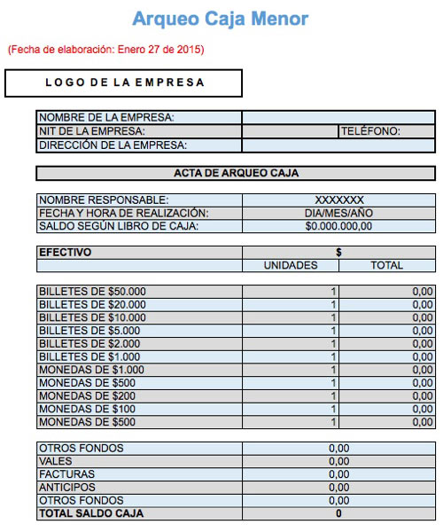 30 Ejemplos De Arqueo De Caja En