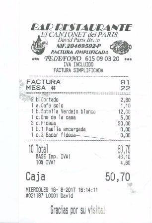 ticket restaurante elcantonetdelparis