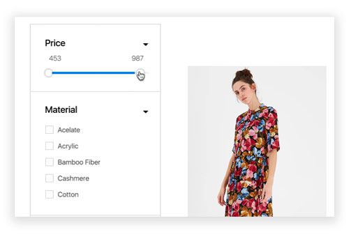 filters categories online store