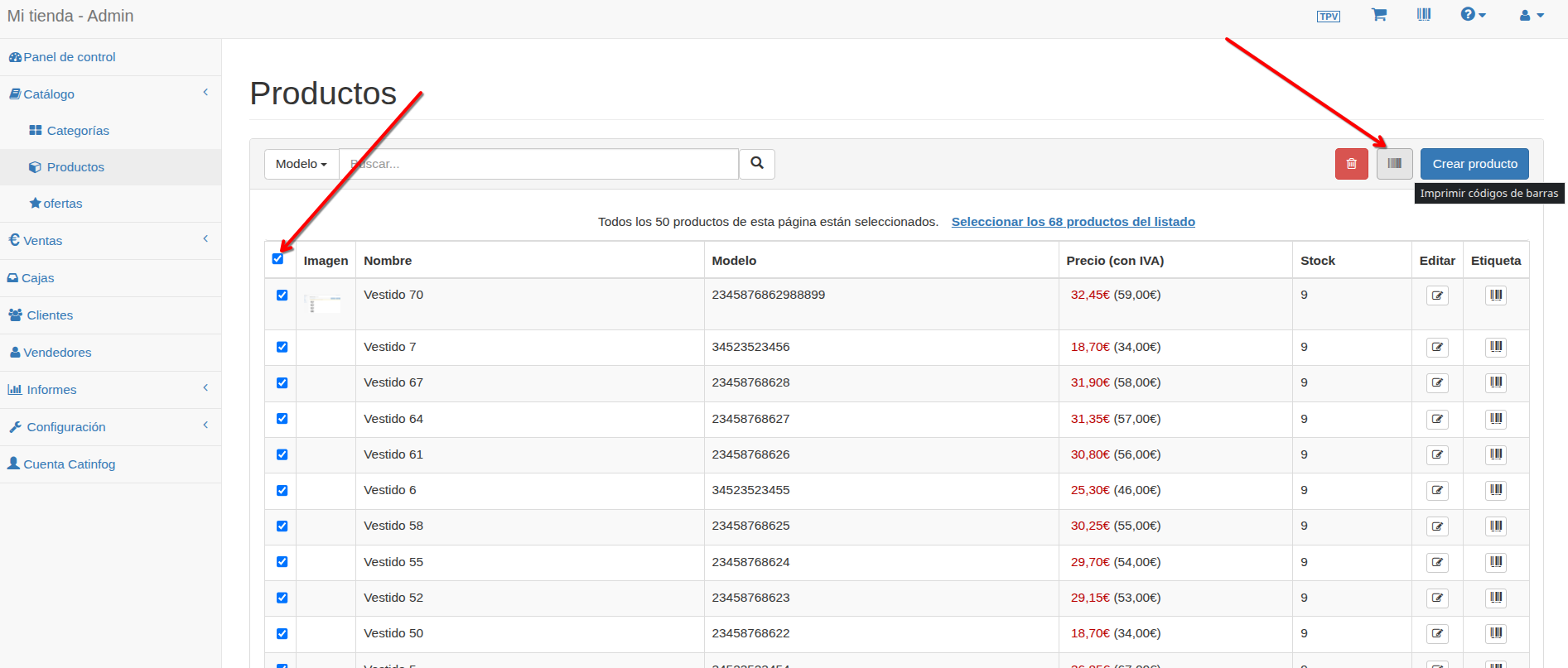 impresion masiva de etiquetas de codigos de barras